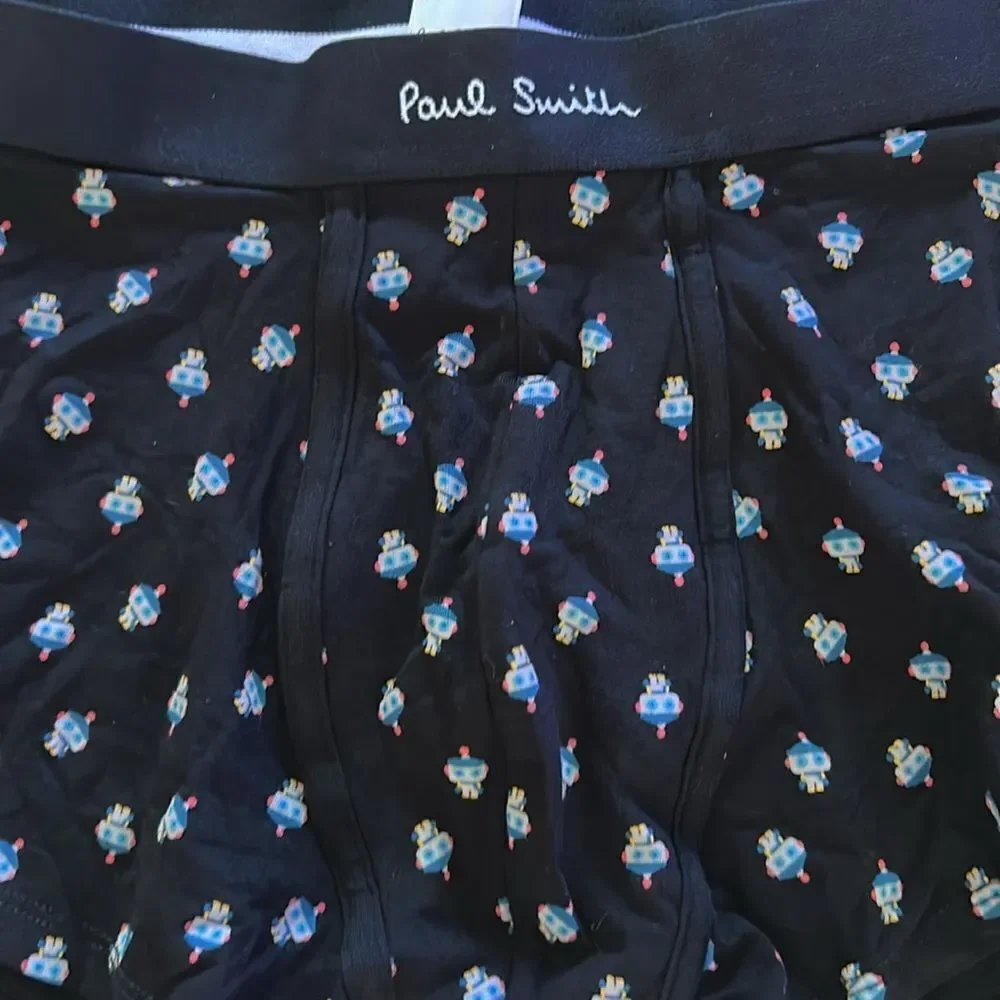 Paul Smith Single Organic Cotton Trunk Boxer Brief Robot Size Small, NWT